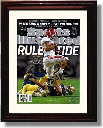 Alabama Crimson Tide 2013 National Champs "Rule Tide" Framed 8x10 SI Eddie Lacy Autograph Framed Print - College Football FSP - Framed   