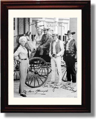 Framed Big Valley Autograph Promo Print - Big Valley Cast Framed Print - Television FSP - Framed   