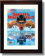 8x10 Framed Michael Phelps Autograph Promo Print - "King of the Pool" 2008 SI Framed Print - Olympics FSP - Framed   