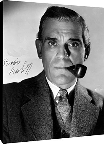 Floating Canvas Wall Art:  Boris Karloff Autograph Print Floating Canvas - Movies FSP - Floating Canvas   