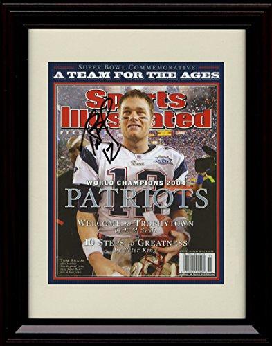 Framed Tom Brady - New England Patriots SI Autograph Promo Print - 2004 Champs! Framed Print - Pro Football FSP - Framed   