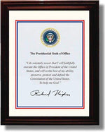 8x10 Framed Richard Nixon Autograph Promo Print - Presidential Oath of Office Framed Print - History FSP - Framed   
