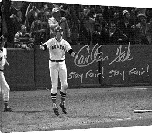 Metal Wall Art:  Carlton Fisk "Stay Fair" Autograph Print Metal - Baseball FSP - Metal   