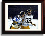 8x10 Framed Franco Harris and Rocky Bleier - Pittsburgh Steelers 8x10 Framed Autograph Promo Print - HoF'ers Framed Print - Pro Football FSP - Framed   