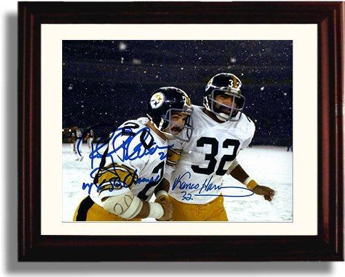 Unframed Franco Harris and Rocky Bleier - Pittsburgh Steelers Unframed Autograph Promo Print - HoF'ers Unframed Print - Pro Football FSP - Unframed   