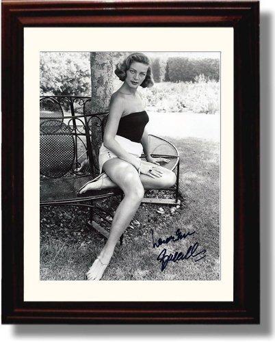 8x10 Framed Lauren Bacall Autograph Promo Print Framed Print - Movies FSP - Framed   
