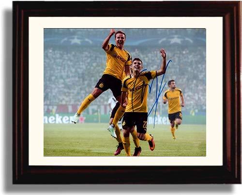8x10 Framed Christian Pulisic - Borussia Dortmund - Autograph Promo Print Framed Print - Soccer FSP - Framed   