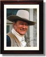8x10 Framed John Wayne Autograph Promo Print - The Duke Framed Print - Movies FSP - Framed   