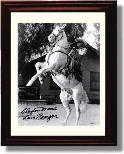 Framed Lone Ranger Autograph Promo Print - Clayton Moore Jay Silverheels Framed Print - Television FSP - Framed   