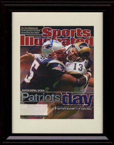Framed Vrabel/Bruschi - New England Patriots SI Autograph Promo Print Framed Print - Pro Football FSP - Framed   