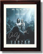 8x10 Framed Alexander Skarsgard and Margot Robbie Autograph Promo Print - Tarzan Framed Print - Movies FSP - Framed   