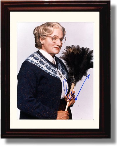 8x10 Framed Robin Williams - Doubtfire Autograph Promo Print Framed Print - Movies FSP - Framed   