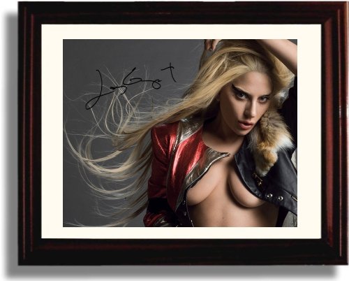 8x10 Framed Lady Gaga Autograph Promo Print Framed Print - Music FSP - Framed   