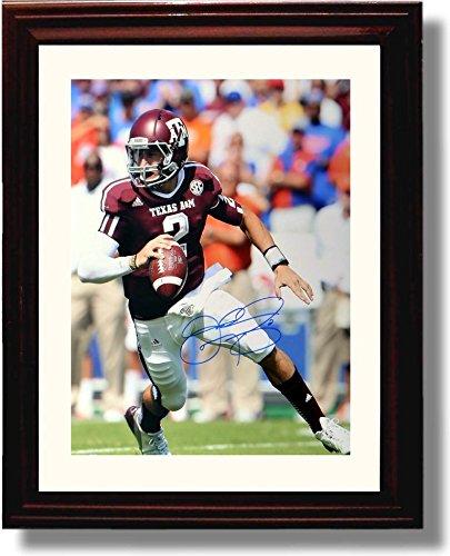 Unframed Johnny Manziel "Legendary Scramble" Texas A&M Aggies Autograph Promo Photo - Heisman! Unframed Print - College Football FSP - Unframed   