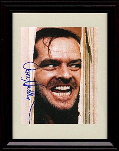 8x10 Framed Jack Nicholson Autograph Promo Print - The Shining Framed Print - Movies FSP - Framed   