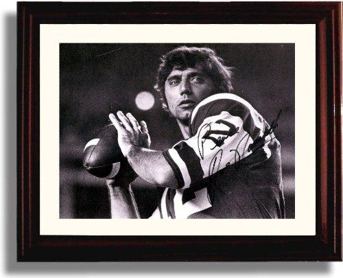 8x10 Framed Joe Namath Autograph Promo Print Framed Print - Pro Football FSP - Framed   