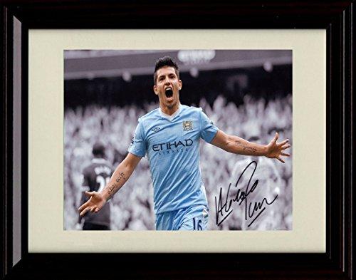 8x10 Framed Sergio AgÃ¼ero Autograph Promo Print - Team Argentina World Cup - Manchester City Framed Print - Soccer FSP - Framed   