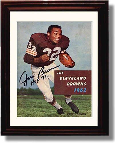 8x10 Framed Jim Brown - Cleveland Browns Autograph Promo Print Framed Print - Pro Football FSP - Framed   