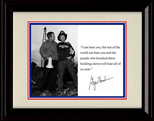Unframed George Bush Autograph Promo Print - 9/11 Quote Unframed Print - History FSP - Unframed   