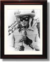 Framed Clayton Moore Autograph Promo Print - Lone Ranger Framed Print - Movies FSP - Framed   