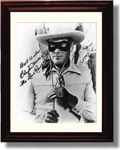 Framed Clayton Moore Autograph Promo Print - Lone Ranger Framed Print - Movies FSP - Framed   