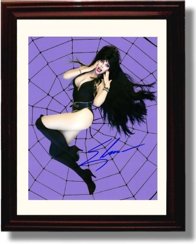 8x10 Framed Elvira Autograph - Web - Promo Print - Cassandra Peterson Framed Print - Television FSP - Framed   