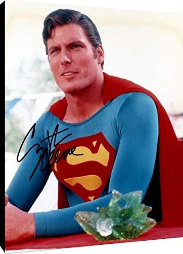 Floating Canvas Wall Art:  Christopher Reeve Autograph Print - Superman Floating Canvas - Movies FSP - Floating Canvas   