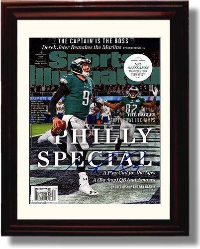 8x10 Framed Nick Foles - Philadelphia Eagles Philly Special Championship SI Autograph Promo Print Framed Print - Pro Football FSP - Framed   