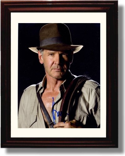 8x10 Framed Harrison Ford Autograph Promo Print - Indiana Jones Framed Print - Movies FSP - Framed   