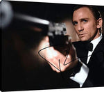 Canvas Wall Art:  Daniel Craig Autograph Print - James Bond Canvas - Movies FSP - Canvas   